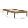 Estructura de cama madera maciza pino marrón miel 100x200 cm de vidaXL, Camas y somieres - Ref: Foro24-810010, Precio: 71,63 ...