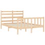 Estructura de cama con cabecero madera maciza 140x190 cm de vidaXL, Camas y somieres - Ref: Foro24-3192016, Precio: 125,07 €,...