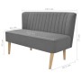 Sofá de tela gris claro 117x55,5x77 cm de vidaXL, Sofás - Ref: Foro24-244070, Precio: 218,97 €, Descuento: %