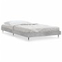 Estructura de cama madera de ingeniería gris hormigón 100x200cm de vidaXL, Camas y somieres - Ref: Foro24-832161, Precio: 96,...