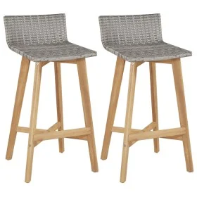 Kitchen stools 2 units solid acacia wood by vidaXL, Garden chairs - Ref: Foro24-44229, Price: 133,17 €, Discount: %