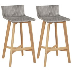 Taburetes de cocina 2 unidades madera maciza acacia de vidaXL, Sillas de jardín - Ref: Foro24-44229, Precio: 140,82 €, Descue...