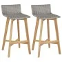 Taburetes de cocina 2 unidades madera maciza acacia de vidaXL, Sillas de jardín - Ref: Foro24-44229, Precio: 133,17 €, Descue...