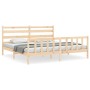 Estructura de cama con cabecero madera maciza 200x200 cm de vidaXL, Camas y somieres - Ref: Foro24-3192056, Precio: 141,28 €,...