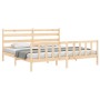 Estructura de cama con cabecero madera maciza 200x200 cm de vidaXL, Camas y somieres - Ref: Foro24-3192056, Precio: 141,28 €,...