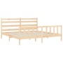 Estructura de cama con cabecero madera maciza 200x200 cm de vidaXL, Camas y somieres - Ref: Foro24-3192056, Precio: 141,28 €,...