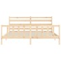 Estructura de cama con cabecero madera maciza 200x200 cm de vidaXL, Camas y somieres - Ref: Foro24-3192056, Precio: 141,28 €,...