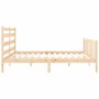 Estructura de cama con cabecero madera maciza 200x200 cm de vidaXL, Camas y somieres - Ref: Foro24-3192056, Precio: 141,28 €,...