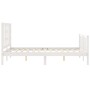 Estructura de cama con cabecero madera maciza blanco 120x200 cm de vidaXL, Camas y somieres - Ref: Foro24-3191967, Precio: 12...
