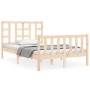 Estructura de cama con cabecero madera maciza 120x200 cm de vidaXL, Camas y somieres - Ref: Foro24-3191966, Precio: 117,14 €,...