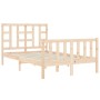 Estructura de cama con cabecero madera maciza 120x200 cm de vidaXL, Camas y somieres - Ref: Foro24-3191966, Precio: 117,14 €,...