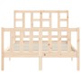 Estructura de cama con cabecero madera maciza 120x200 cm de vidaXL, Camas y somieres - Ref: Foro24-3191966, Precio: 117,14 €,...