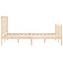 Estructura de cama con cabecero madera maciza 120x200 cm de vidaXL, Camas y somieres - Ref: Foro24-3191966, Precio: 117,14 €,...