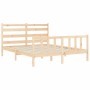 Estructura de cama con cabecero madera maciza 160x200 cm de vidaXL, Camas y somieres - Ref: Foro24-3192046, Precio: 129,24 €,...