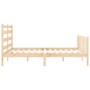 Estructura de cama con cabecero madera maciza 160x200 cm de vidaXL, Camas y somieres - Ref: Foro24-3192046, Precio: 129,24 €,...