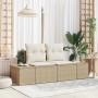 Sofá de jardín Beige 123 x 62 x 69cm ratán sintético en Sofás de exterior | Comprar online en Foru.es