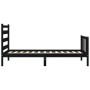 Estructura de cama con cabecero madera maciza negro 100x200 cm de vidaXL, Camas y somieres - Ref: Foro24-3192030, Precio: 130...