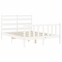 Estructura de cama con cabecero madera maciza blanco 120x200 cm de vidaXL, Camas y somieres - Ref: Foro24-3192032, Precio: 12...