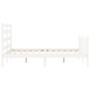 Estructura de cama con cabecero madera maciza blanco 120x200 cm de vidaXL, Camas y somieres - Ref: Foro24-3192032, Precio: 12...