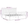 Black pine wood bed frame with headboard 200x200cm by vidaXL, Beds and slatted bases - Ref: Foro24-3188230, Price: 211,91 €, ...