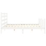 Estructura de cama con cabecero madera maciza blanco 200x200 cm de vidaXL, Camas y somieres - Ref: Foro24-3192057, Precio: 15...