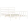 Estructura de cama con cabecero madera maciza blanco 160x200 cm de vidaXL, Camas y somieres - Ref: Foro24-3192047, Precio: 14...