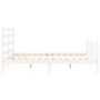 Estructura de cama con cabecero madera maciza blanco 160x200 cm de vidaXL, Camas y somieres - Ref: Foro24-3192047, Precio: 14...