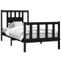 Estructura de cama con cabecero madera pino negro 100x200 cm de vidaXL, Camas y somieres - Ref: Foro24-3188160, Precio: 133,5...