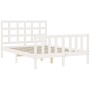 Estructura de cama con cabecero madera maciza blanco 140x200 cm de vidaXL, Camas y somieres - Ref: Foro24-3192102, Precio: 13...