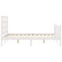 Estructura de cama con cabecero madera maciza blanco 140x200 cm de vidaXL, Camas y somieres - Ref: Foro24-3192102, Precio: 13...