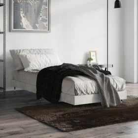 Estructura de cama madera de ingeniería gris hormigón 75x190 cm de vidaXL, Camas y somieres - Ref: Foro24-832209, Precio: 85,...