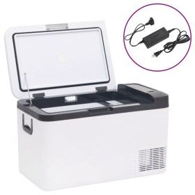 Nevera con asa y adaptador PP y PE negro y blanco 25 L de vidaXL, Neveras - Ref: Foro24-3154634, Precio: 430,84 €, Descuento: %