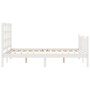 Estructura de cama con cabecero madera maciza blanco 120x200 cm de vidaXL, Camas y somieres - Ref: Foro24-3192097, Precio: 12...