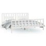 Estructura de cama con cabecero madera de pino blanco 180x200cm de vidaXL, Camas y somieres - Ref: Foro24-3188182, Precio: 17...