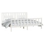 Estructura de cama con cabecero madera de pino blanco 180x200cm de vidaXL, Camas y somieres - Ref: Foro24-3188182, Precio: 17...