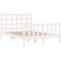Estructura de cama con cabecero madera maciza blanco 140x190 cm de vidaXL, Camas y somieres - Ref: Foro24-3192082, Precio: 13...