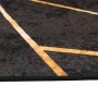 Alfombra lavable antideslizante negro y dorado 80x150 cm en Alfombras | Comprar online en Foru.es