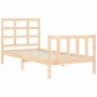 Estructura de cama con cabecero madera maciza 90x200 cm de vidaXL, Camas y somieres - Ref: Foro24-3192086, Precio: 87,59 €, D...