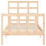 Estructura de cama con cabecero madera maciza 90x200 cm de vidaXL, Camas y somieres - Ref: Foro24-3192086, Precio: 87,59 €, D...