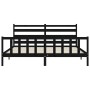 Estructura de cama con cabecero madera maciza negro 200x200 cm de vidaXL, Camas y somieres - Ref: Foro24-3192060, Precio: 203...