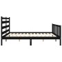 Estructura de cama con cabecero madera maciza negro 200x200 cm de vidaXL, Camas y somieres - Ref: Foro24-3192060, Precio: 203...