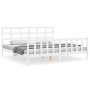 Estructura de cama con cabecero madera maciza blanco 200x200 cm de vidaXL, Camas y somieres - Ref: Foro24-3192122, Precio: 15...