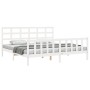 Estructura de cama con cabecero madera maciza blanco 200x200 cm de vidaXL, Camas y somieres - Ref: Foro24-3192122, Precio: 15...