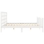 Estructura de cama con cabecero madera maciza blanco 200x200 cm de vidaXL, Camas y somieres - Ref: Foro24-3192122, Precio: 15...