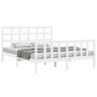 Estructura de cama con cabecero madera maciza blanco 160x200 cm de vidaXL, Camas y somieres - Ref: Foro24-3192112, Precio: 14...
