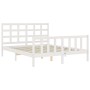 Estructura de cama con cabecero madera maciza blanco 160x200 cm de vidaXL, Camas y somieres - Ref: Foro24-3192112, Precio: 14...