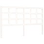 Estructura de cama con cabecero madera maciza blanco 160x200 cm de vidaXL, Camas y somieres - Ref: Foro24-3192112, Precio: 14...