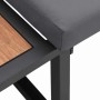 Sofá de jardín con cojín Antracita 200,5 x 70 x 85,5 cm Acero en Sofás de exterior | Comprar online en Foru.es