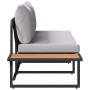 Sofá de jardín con cojín Gris Claro 200,5 x 70 x 85,5 cm Acero en Sofás de exterior | Comprar online en Foru.es