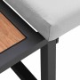 Sofá de jardín con cojín Gris Claro 200,5 x 70 x 85,5 cm Acero en Sofás de exterior | Comprar online en Foru.es
